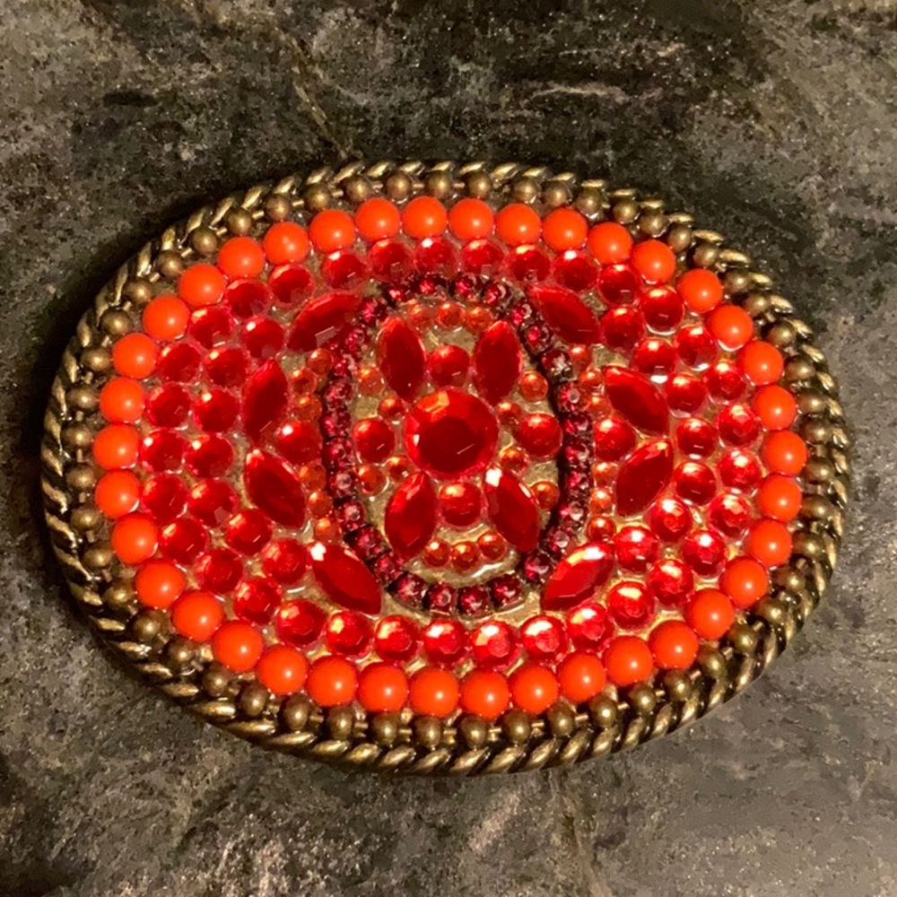 Nine West red and gold belt buckle (3 items for $15)